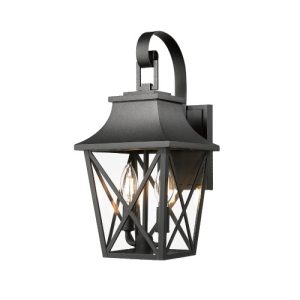 black outdoor wall light waterproof industrial porch lantern glass exterior fixture