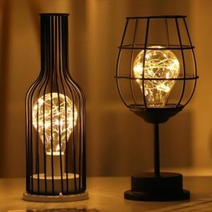 minimalist iron table lamp LED bedside decorative light modern home decor