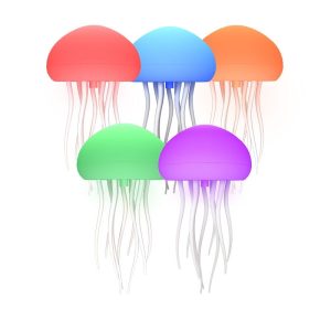 jellyfish LED mood lamp RGB night light motion effect rechargeable bedside decor